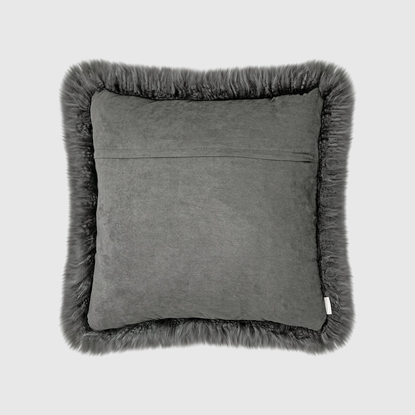 The Mood Charlie Sheepskin Pillow, 20x20 in., Granite Gray