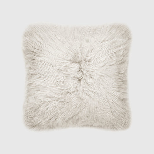 The Mood Charlie Sheepskin Pillow, 20x20 in., Birch