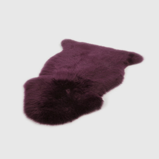 The Mood Charlie Sheepskin Single Pelt Rug, Bordeaux
